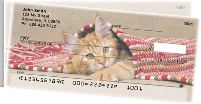 Cute Kittens Side Tear Personal Checks